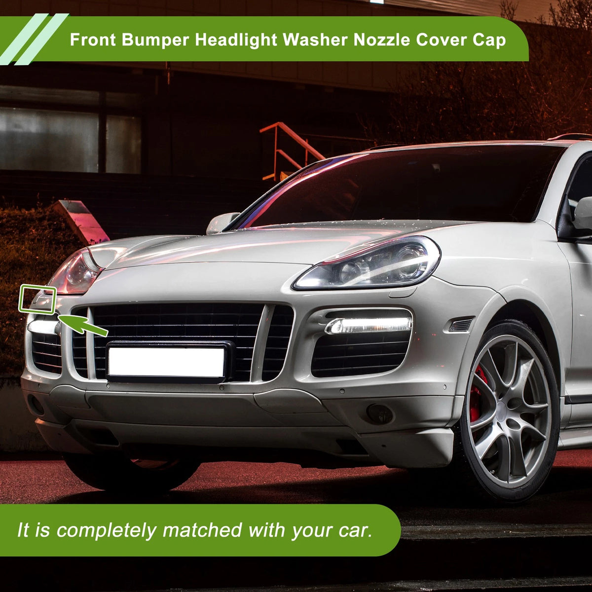 Washer Nozzle Cover for Porsche Cayenne Turbo (2003-2010) - Black Cap
