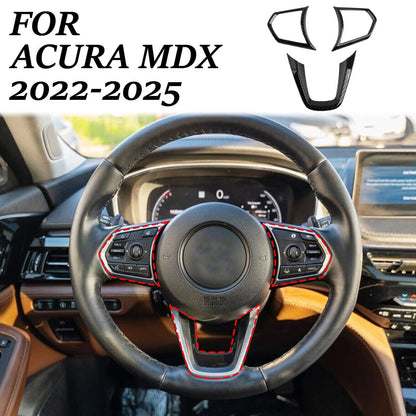 Carbon Fiber Style Central Control Steering Wheel Trim Cover for Acura MDX