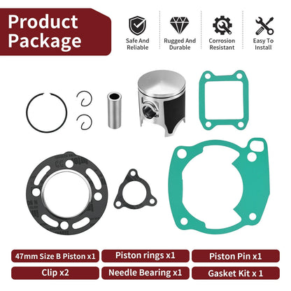 Top End Piston 47mm w/ Gaskets for Honda CR80R (1986–1991)