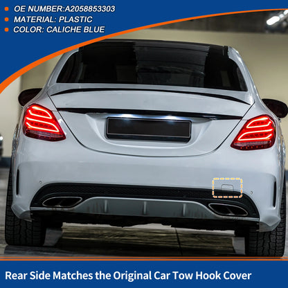 Rear Bumper Tow Hook Cover for Mercedes-Benz (2016-2023) Caliche Blue
