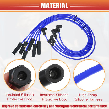6 x Spark Plug Wire Ignition Coil Cable for Chevrolet Impala