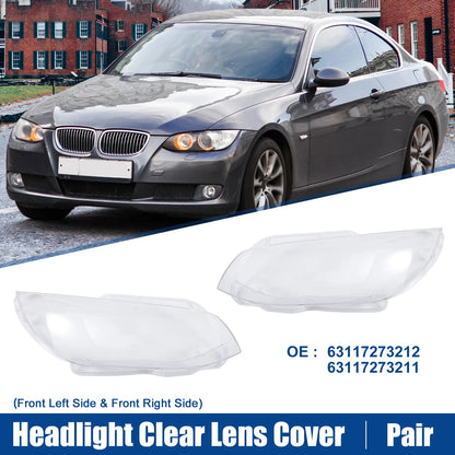 Headlight Clear Lens Shell Cover for BMW 3 Series E92 E93 (2007-2013)