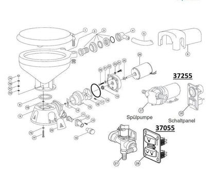Jabsco Toilet Service Kit for 37045/37245