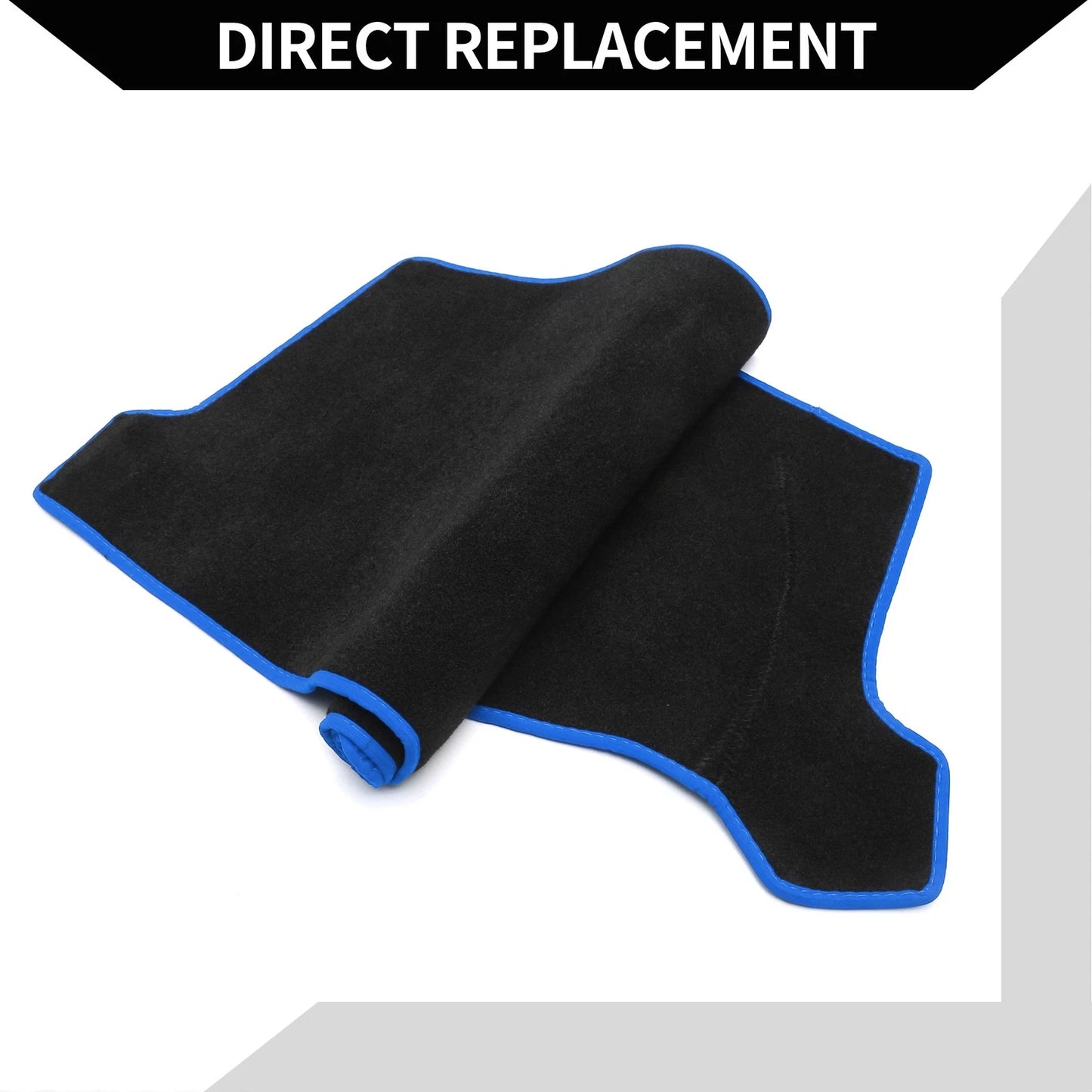 Dashboard Cover Mat for Mazda CX-5 KF (2016-2024) Black Blue 1 Set