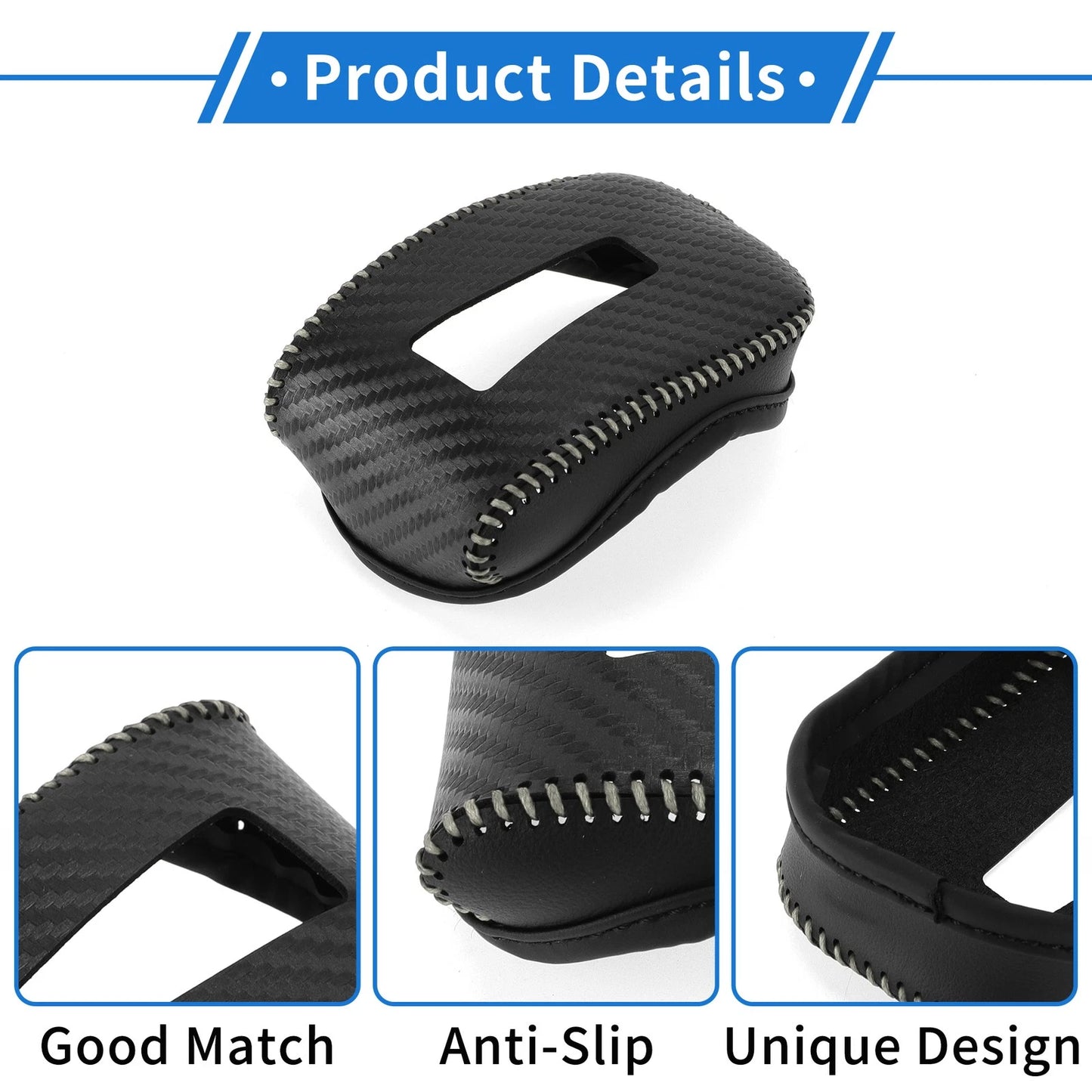 Car Gear Shift Knob Cover for Mitsubishi Outlander (Black Carbon Fiber)
