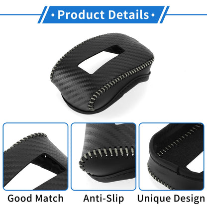 Car Gear Shift Knob Cover for Mitsubishi Outlander (Black Carbon Fiber)