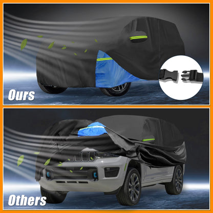 Waterproof Car Cover for Jeep Grand Cherokee 2002-2023 Black Blue