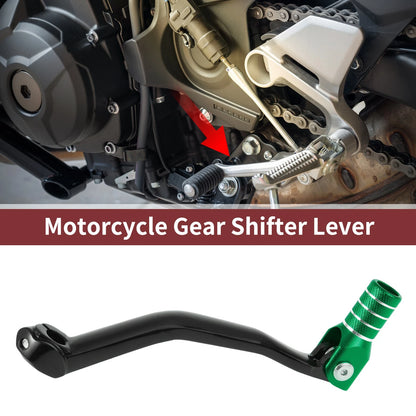 Folding Gear Shifter Lever Black/Green for Yamaha YZ125 (2005–2020)