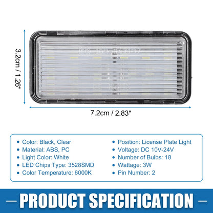 White LED License Plate Lights for Toyota Land Cruiser (2008-2021)