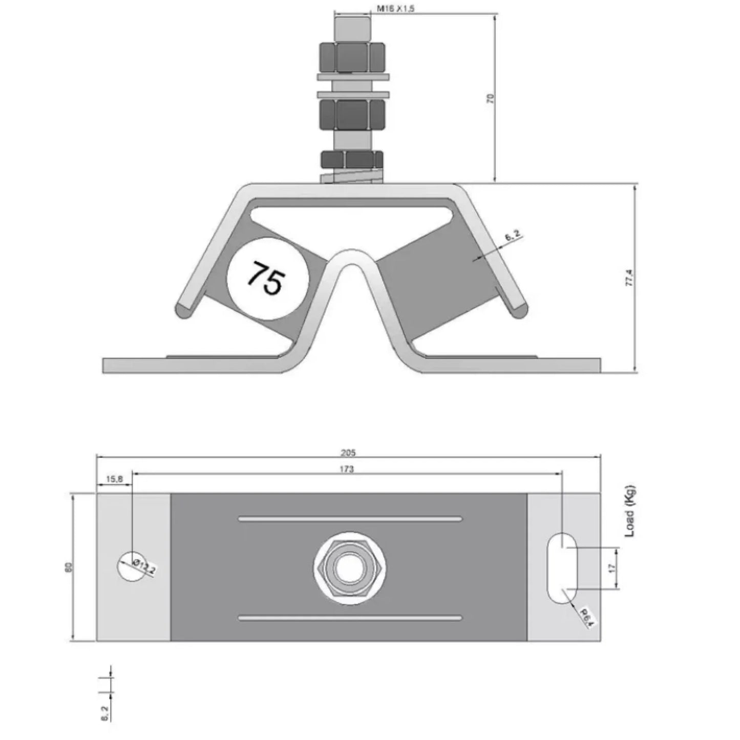 Engine Mount for Yanmar 3YM30/3GM30F (75KG)
