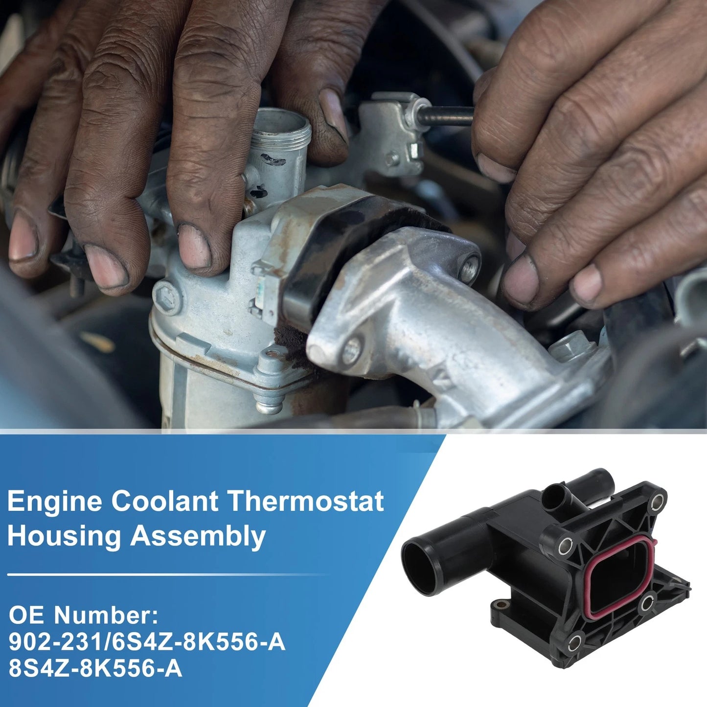 Engine Coolant Thermostat Housing Assembly for Ford Escape