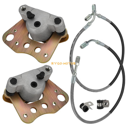 2 x Front Brake Calipers & Hose Lines for Polaris Magnum 325/500 Xpedition 425 (1999–2000)