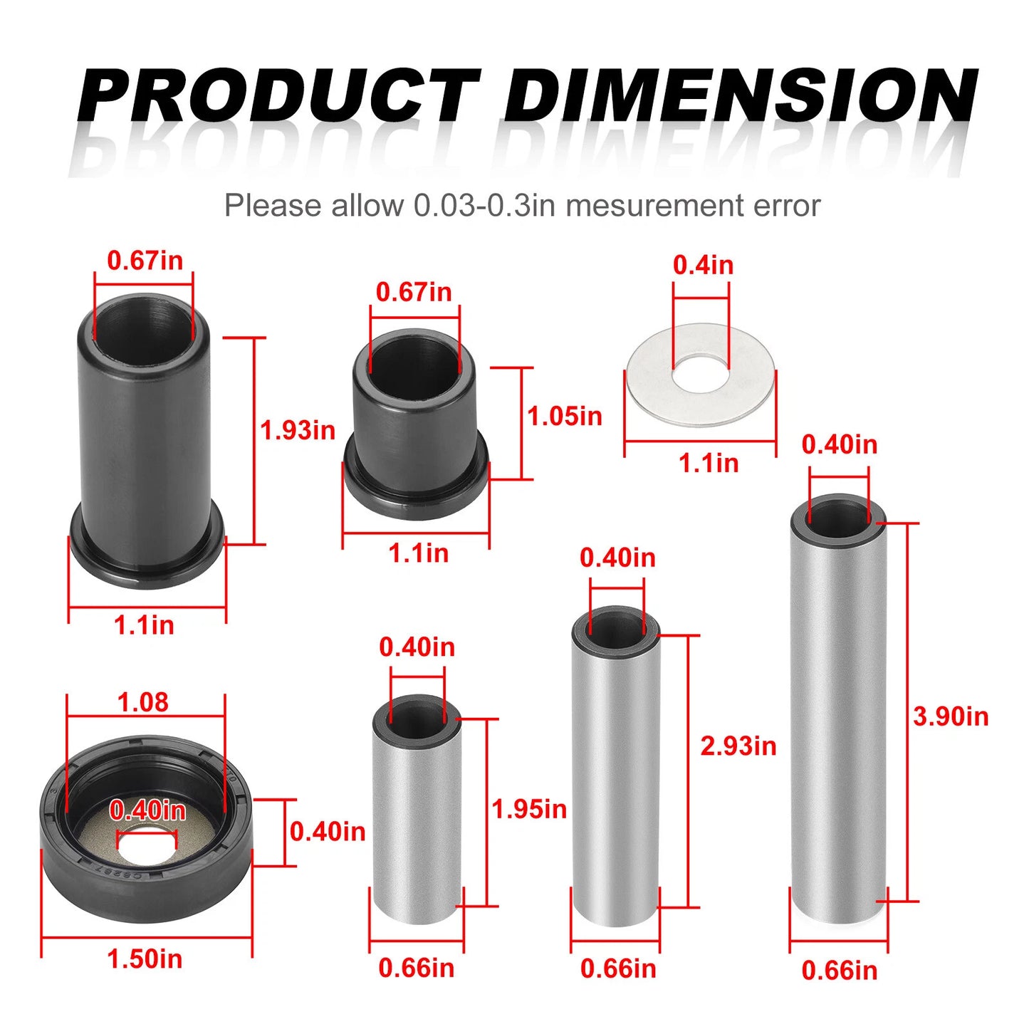 Rear A-Arm Suspension Bushing Kit for Suzuki King Quad (2008–2013)