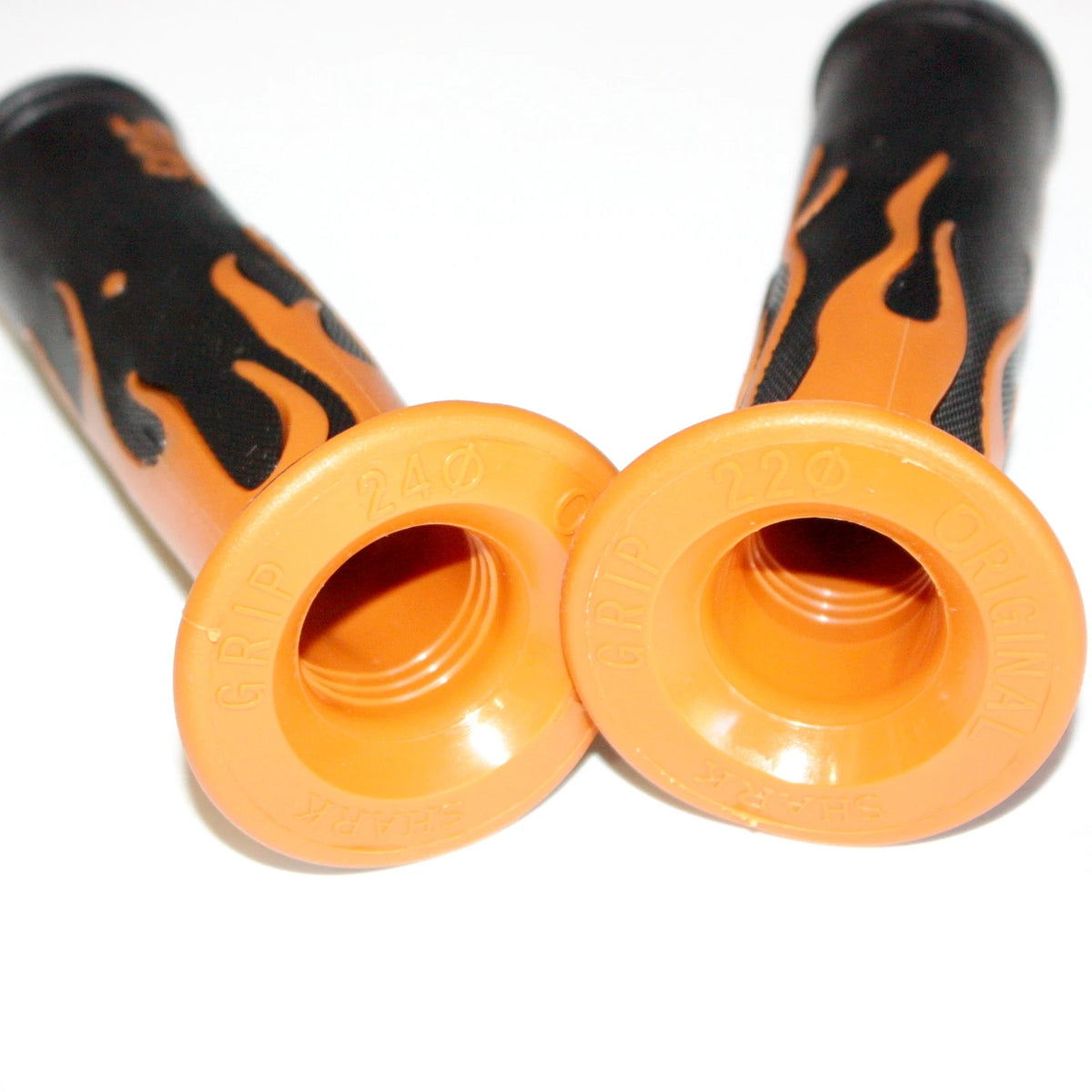 24mm 22mm Orange Flame Throttle Hand Grips for PIT PRO Dirt Bike