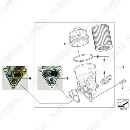 Gasket Oil Filter Housing for Mini Cooper R50 R53 R52 (2002-2008)