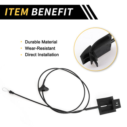 Hood Latch Release Cable for Ford F-150 F-250 F-350 Bronco (1987-1991)