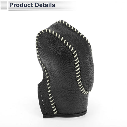 Pebbled Gear Shift Knob Cover 1 Pc Black Beige Faux Leather for Ford Fusion (2013-2020)