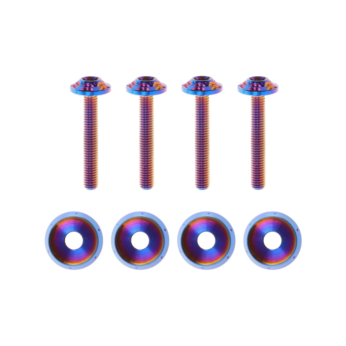 Windshield Bolts Titanium Alloy Burnt Blue for Harley Road Glide (2015–2024)