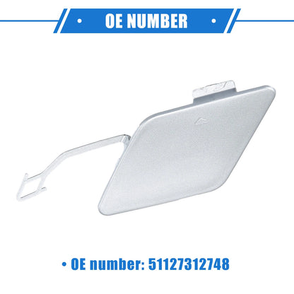 Rear Bumper Tow Hook Eye Hole Cover for BMW 3 F30 (2012-2015) Silver Tone
