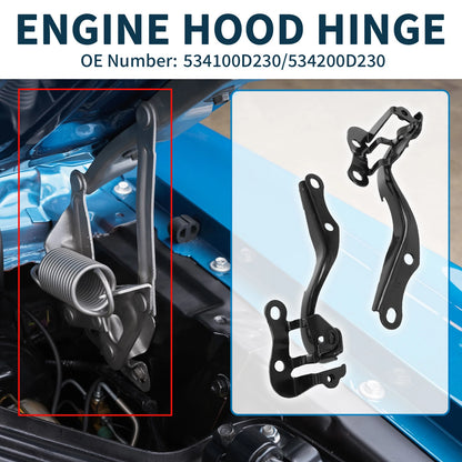 Hood Hinges 1 Pair for Toyota Yaris (2007-2011)