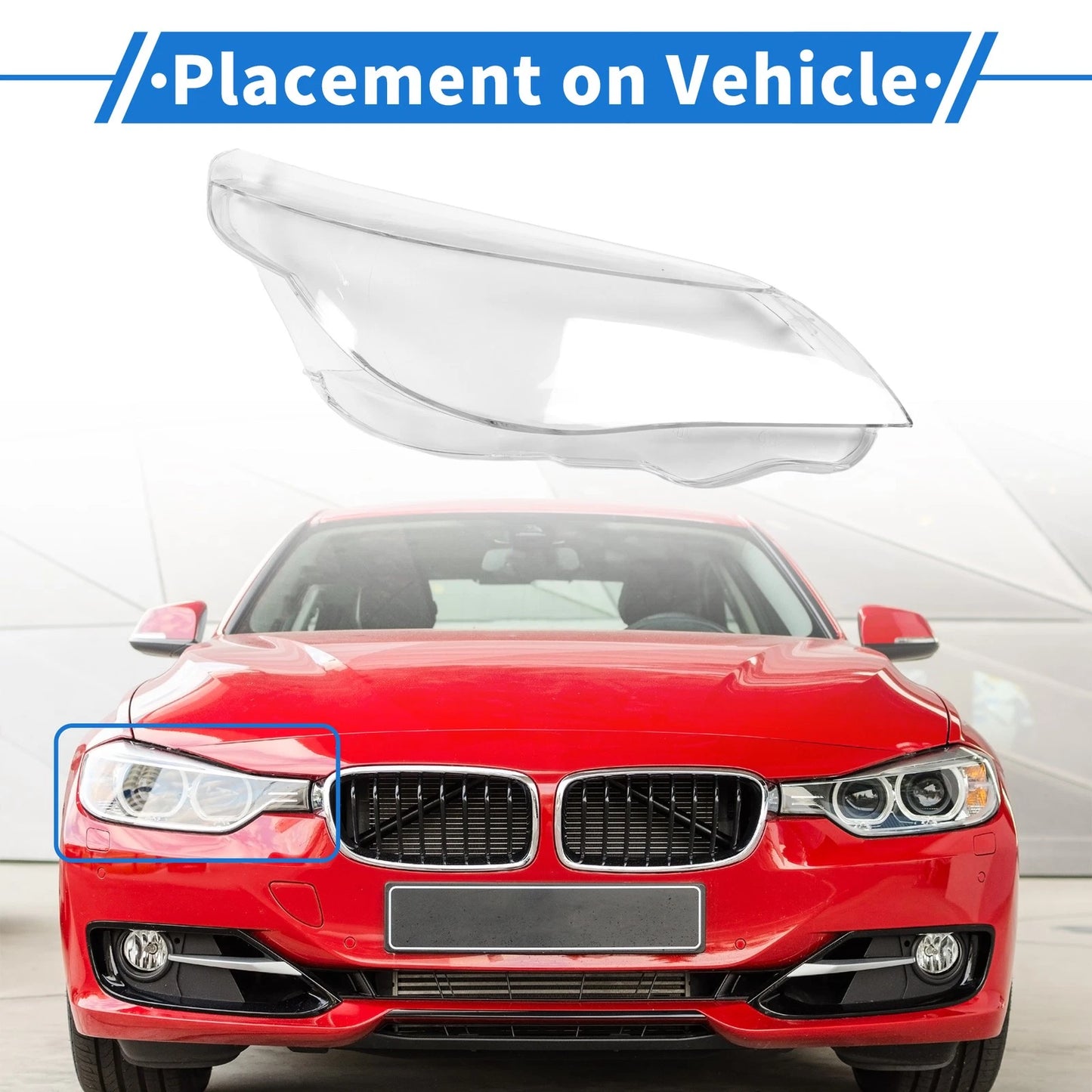 1x Front Right Headlight Lens Cover for BMW 5 Series E60