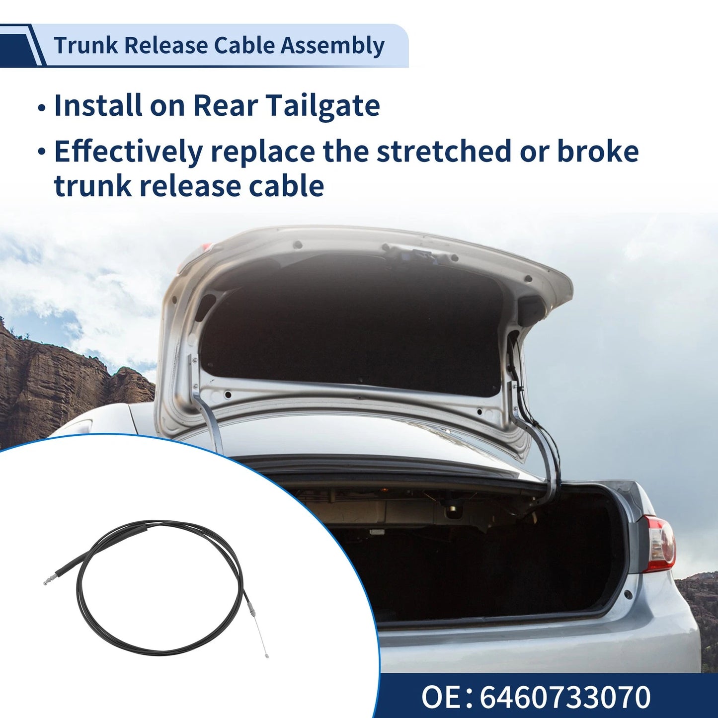 Trunk Lid Release Cable for Toyota Camry (2002–2006)