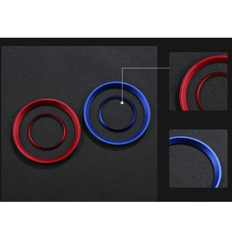 4pcs Red Aluminum Air Condition Outlet Vent Ring Trim For Alfa Romeo Giulia