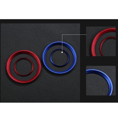 4pcs Red Aluminum Air Condition Outlet Vent Ring Trim For Alfa Romeo Giulia