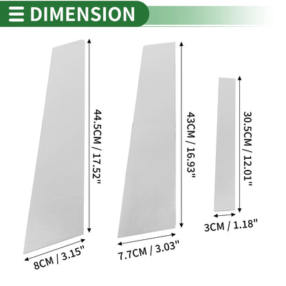 6 Pcs Door Pillar Window Trim for Nissan Sentra (2007-2012) Chrome Silver