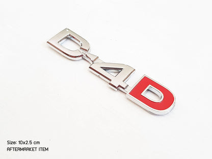 D4D Chrome Logo Emblems Badges for Toyota Vigo MK6 MK7 (2005-2015)