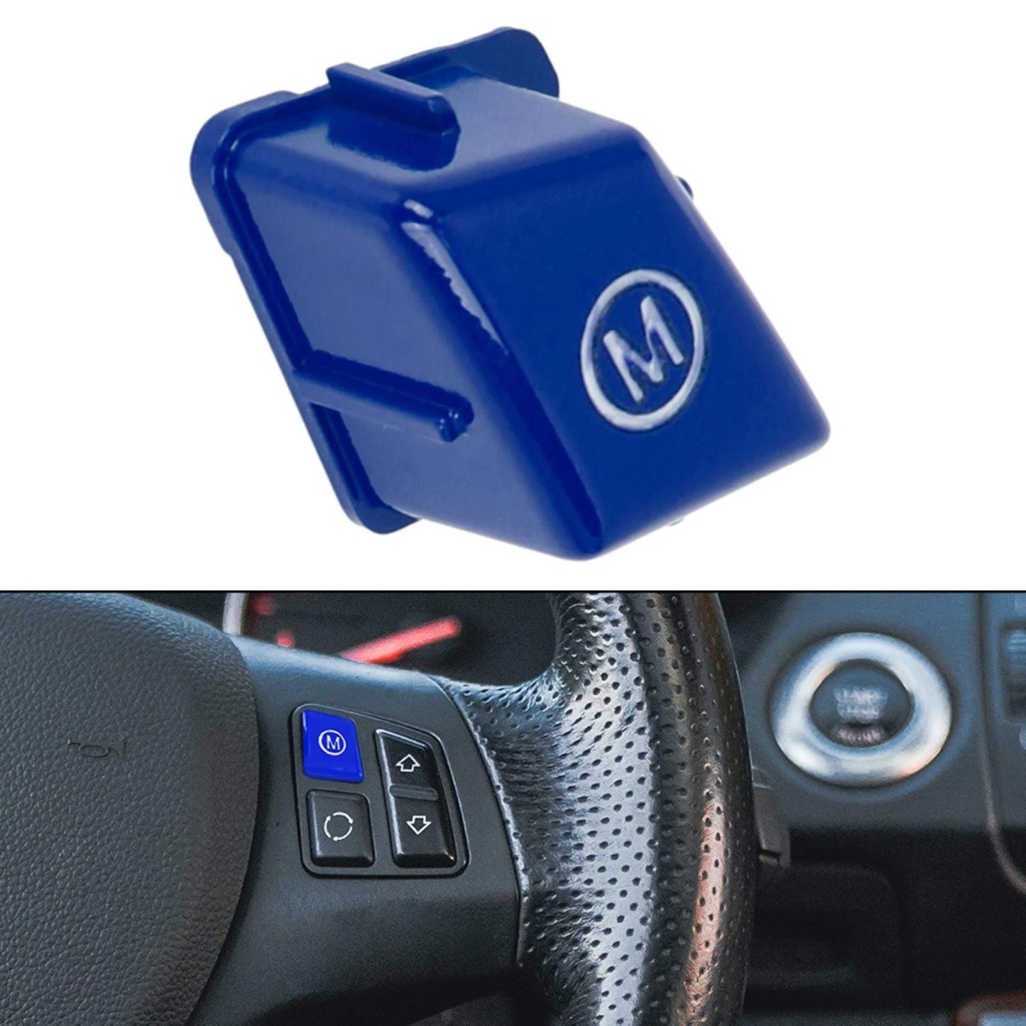 Steering Wheel M Mode Button Switch Cover Blue for BMW E90 E92 (2007-2013)