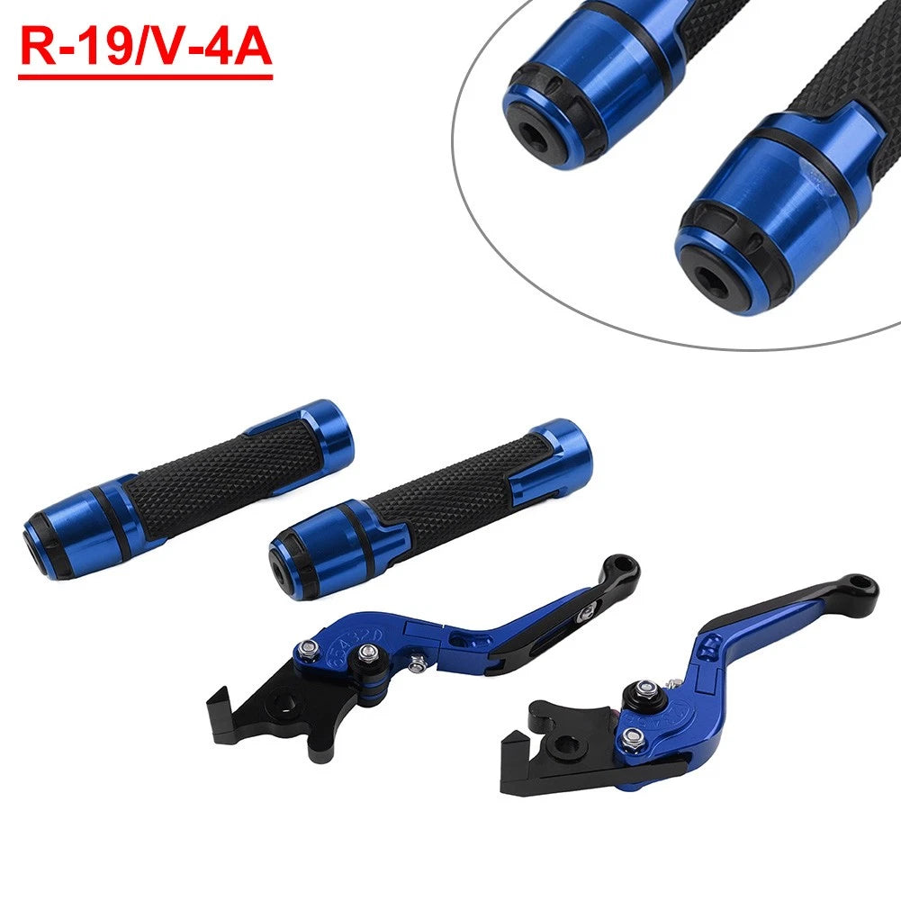 CNC Brake Clutch Levers & Handlebar Grips Set for Yamaha YZF R1 (2009-2014)