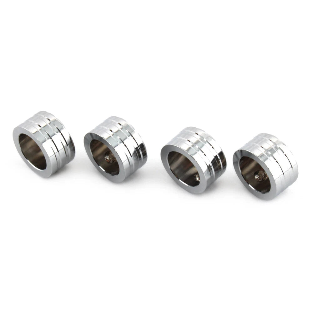4 x Chrome Machined Head Bolt Cover Caps for Triumph T120 Thruxton (2016-2023)