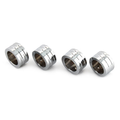 4 x Chrome Machined Head Bolt Cover Caps for Triumph T120 Thruxton (2016-2023)