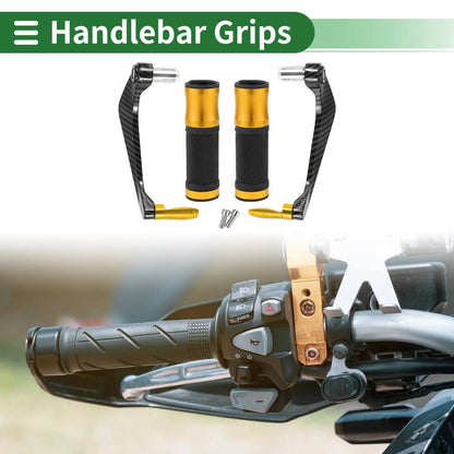 Hand Grips Cover for Motorcycle Diamond Pattern Gold Tone