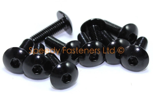 10x / M6x20mm / Schwarz Eloxiert Verkleidung Schrauben for Motorrad