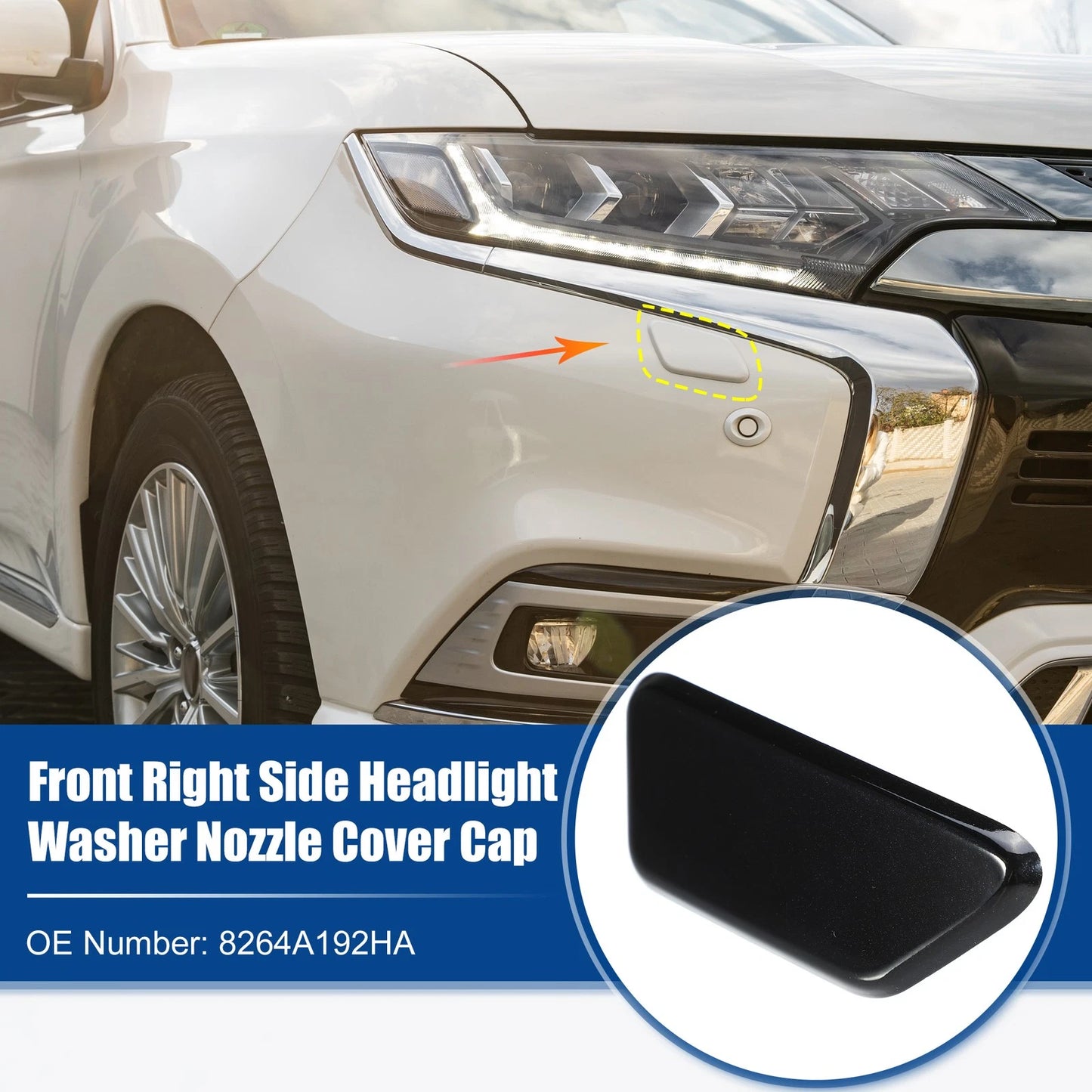 Right Front Headlight Washer Nozzle Cover for Mitsubishi (2015-2020)