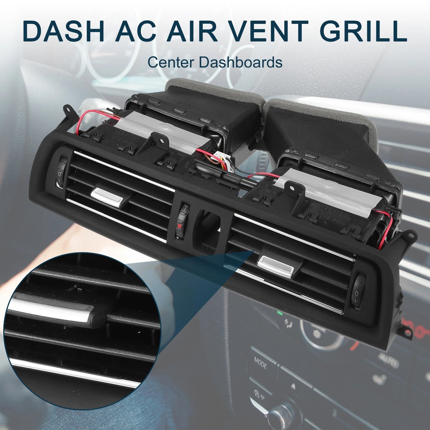 Air Vent Panel for BMW 528i 2011-2016 AC Conditioning Grille Black