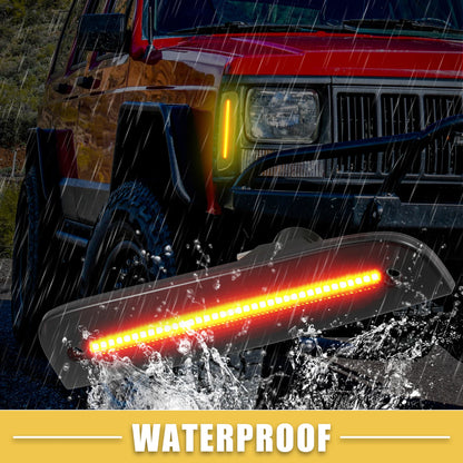 LED Side Marker Light for Jeep Cherokee - Amber Black 1 Pair (2014-2023)