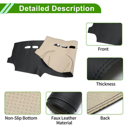 Dashboard Cover Mat for Jeep Grand Cherokee (2011-2017) - Black Carpet