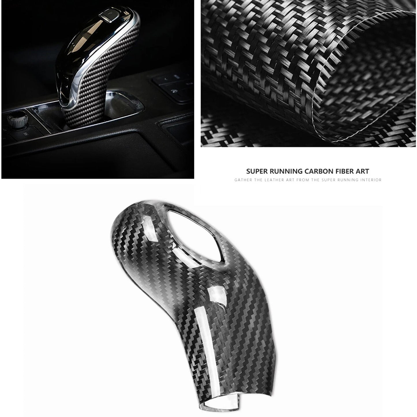 1x Carbon Fiber Gear Shift Knob Cover for Cadillac CT5 (2020-2022)