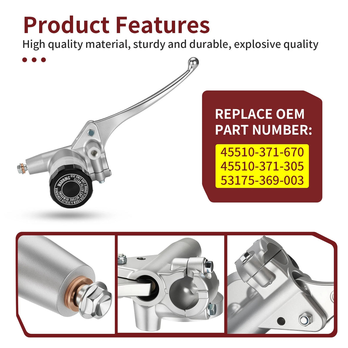 Front Brake Master Cylinder & Brake Lever for Honda Goldwing GL1000 (1975–1977)