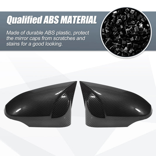 Rearview Mirror Cover Overlay Black Carbon Fiber for Toyota Corolla (2014-2018)