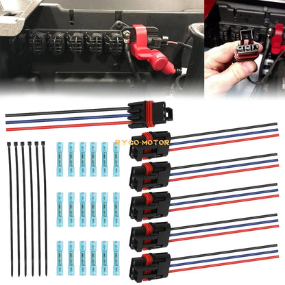 6 x Pulse Bar Plug Bus Connector Pigtail for Polaris RZR PRO XP/XP 4/Turbo