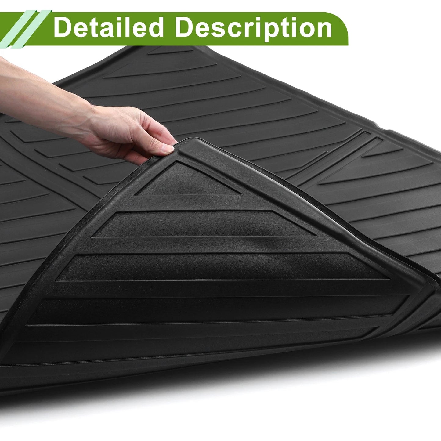 Rear Trunk Mat for Ford Edge 5 Seat 2015-2024 TPE Cargo Liner Replacement