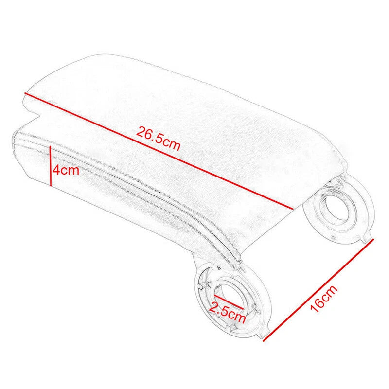 Beige PU Leather Armrest Console Lid Cover for BMW E46 3 Series (1999-2004)