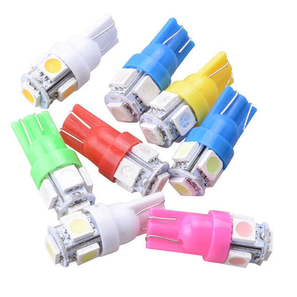 12Pc Green T10 Wedge Canbus 5050 5SMD LED Light Bulbs for Car & Boat