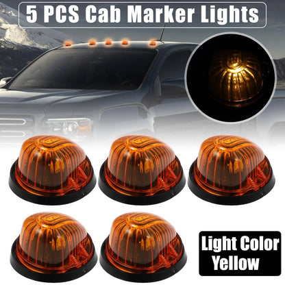 5x Top Cab Marker Light Yellow Cover for GMC C1500 (1979-1986)