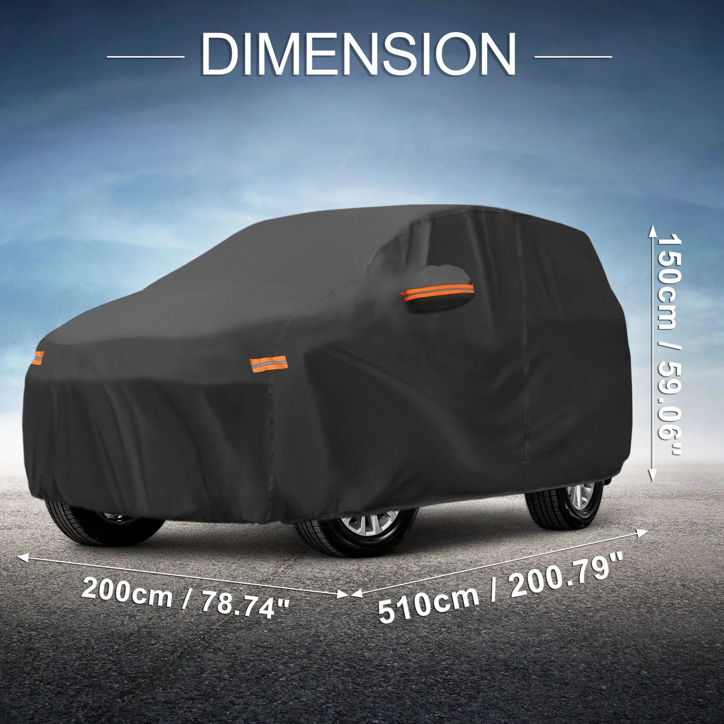 Waterproof Aluminum Film Car Cover for Mazda CX-9 (2016-2023)
