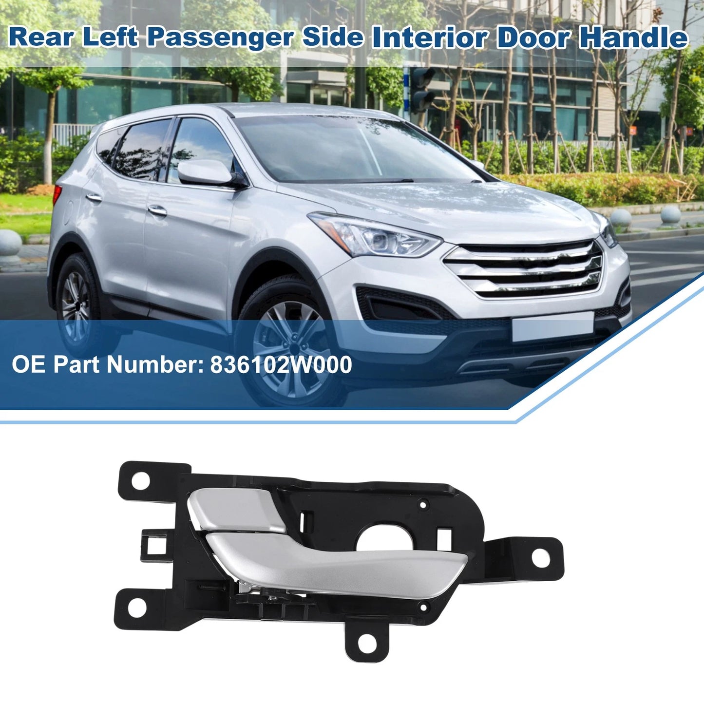 Rear Left Passenger Side Interior Door Handle for Hyundai Santa Fe (2013-2018)